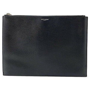 Saint Laurent Paris Clutch Bag Zip Tablet Sleeve Black